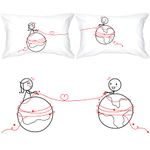 BoldLoft You're Worth Every Mile Couple Pillowcases- Long Distance Pillowcase Long Distance Relationship Gift for Boyfriend Girlfriend I Miss You Gift