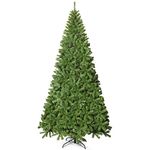 Goplus 9 Ft Artificial Christmas Tree, Premium Hinged Spruce Tree with Metal Stand, Xmax Tree for Holiday Indoor Decor, Easy Assembly