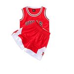 HUAXUES Youth Kids Basketball Jersey Fashion T-Shirt Sport Fans Gifts for Boy Girls Jersey Shorts Set