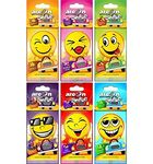 Areon Smile Dry Car Air Freshener Assorted Hanging Mirror Fun Smiley Face Yellow Set Multi Pack of 24 ( 6 x 4 pieces )