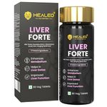 Healeo Liver Forte 2500mg, 17-in-1 Milk Thistle Liver Detox Supplement with NAC, Glutathione, Turmeric, Dandelion - Fatty Liver Cleanse, Care & Support - Lab Tested - 60 Veg Tablets