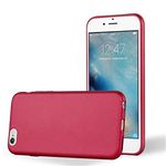 cadorabo Case works with Apple iPhone 6 / iPhone 6S in METALLIC RED - Shockproof and Scratch Resistant TPU Silicone Cover - Ultra Slim Protective Gel Shell Bumper Back Skin