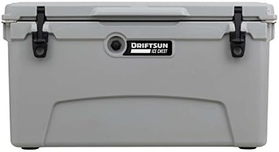 Driftsun 75qt Insulated Ice Chest - Heavy Duty, High Performance Roto-Molded Commercial Grade Insulated Cooler (Grey)