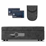 Ananta Faraday Box for Car Keys – Premium RFID Key Box with Secure Magnetic Close, Spare Key Pouch & RFID Blocking Cards (Grey)