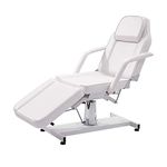 Panana Hydraulic Massage Table, Tattoo SPA Beauty Care Salon Bed Therapy Couch Salon Chair with Chrome Stable Base1 (White)