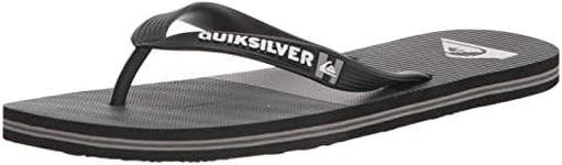 Quiksilver Men's Molokai 3 Point Flip Flop Sandal, Black/Grey/Black Art, 11