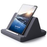 Lamicall Pillow Tablet Holder, Tablet Cushion Stand - Lazy Holder Stand Bed Sofa, Compatible with New 2022 iPad Pro 9.7, 10.5, 11, 12.9, iPad Air mini 2 3 4 5 6, Switch, Samsung Tab, Books - Gray