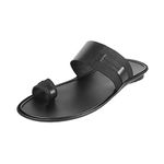 Mochi Men's Black Toe-ring Slipper Stylish Sandals UK/7 EU/41 (16-829)