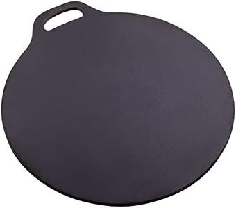 Victoria 15-Inch Cast Iron Tawa Dosa Pan, Pizza Pan with a Loop Handle, Crepe Pan Preseasoned with Flaxseed Oil, Made in Colombia