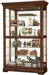 Howard Miller Kane Curio Cabinet - Showcase Wood Finish Lockable Door Adjustable Shelves & Levelers, Illuminated Interior Lightning Perfect for Living Room, Office Decor and Room Decor