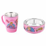 SKi Homeware Princess Printed Stainless Steel Bowl 400 Ml & Mug 250 (Princess)