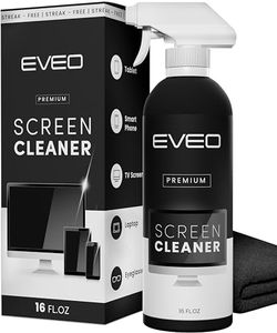 Screen Cleaner Spray (16oz) - Large Screen Cleaner Kit- TV Screen Cleaner, Computer Screen Cleaner, for Laptop, Phone, Ipad - Computer Cleaning kit Electronic Cleaner - Microfiber Cloth Wipes