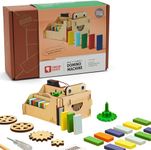 KiwiCo - Domino Machine, Wooden Domino Set for Family Games with 100 Dominoes and Wood Domino Robot, for Kids Ages 9+