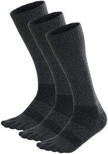 OrrinSports Toe Socks per uomini donne calzini da corsa Coolmax Crew Five Finger Socks (taglia media)
