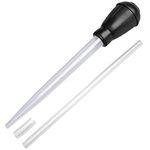 IAFVKAI Aquarium Multifunction Dropper Pipette Manual Cleaner Water Changer Cleaning Tool Siphon Dropper Remover 30ml Coral Feeder Waste Cleaner for Fish Tank with Extension Tube Aquarium Clean Tool