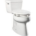 Bemis Independence 7YE85300TSS 000 Closed-Front Elevated/Raised Toilet Seat with 3" Lift, Clean Shield Elongated, White