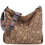 Makukke Tote Bag Women Large Crossbody Bag Stylish Handbag for Women Corduroy Hobo Bag Fashion shoulder Bag Purse, Leopard Print, Large, Stylish,unique,versatile