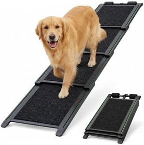Pawccoli Dog Ramp for Car, 76.4" Extra-Long Dog Step for Bed Car SUV