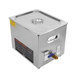 Digital Ultrasonic Cleaner 10L Professional Commercial Stainless Steel Ultra Sonic Bath Cleaning Tank Machine 1-30 Minute Timer 0-80°C Heater 300W 240V 40kHZ Jewellery Metal Part FREE Wire Mesh Basket