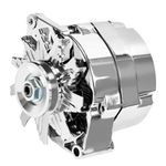 SCITOO New Alternator for 120Amp Chrome 1 Wire Self Exciting Street Rod GM 305 350 BBC SBC