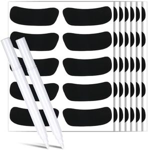 MBAIYO Sports Eye Stickers Black, 100 Pairs face Strips with 2 Markers, Breathable Eye Supplies，Self-Adhesive Sport Sticker Accessories for Baseball Football Softball Games