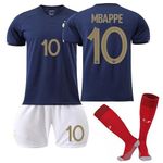 SweatyShark Soccer Jersey Set PSG Home Away Mbappé Kids Youth Adults Football Jersey Boy Man Sportswear with Socks A 8 Years