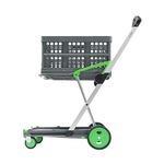 CLAX® The Innovative Trolley | Folding Trolley | Claxmobil | Trolley | with folding crate | green