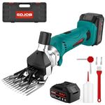 Cordless Sheep Shears Pro, Professional Livestock Sheep Shears Grooming Tolls for Shaving Fur Wool in Sheep, Goats, Cattle, Farm Livestock Pet, Animal Hair Clipper(Blue)