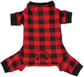 Lazy One Red Plaid Dog Flapjack - M