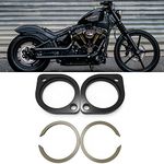 Vanjoy Exhaust Flange Kit For Harley Davidson 1984-2020 Touring, Dyna, Softail, Sportster, Evolution Big Twin, Evolution, and Twin Cam Models, Heavy Duty, No Rust (black)