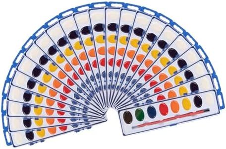 Watercolor Paint Set For Kids and Adults - Bulk Pack of Watercolor sets - 8 Attractive Colors - Perfect for Preschool Classroom, Children's Art School , Party Favors - Paintbrushes Included