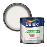 Dulux Quick Dry Gloss Paint For Wood And Metal, Pure Brilliant White, 2.5 L