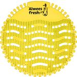 Urinal Screens, Splash Mats, Urinal Deodoriser - 10 Pack - Fits Most Top Urinal Brands & Waterless. Anti-Splash & Odour Neutraliser by Alwees Fresh… (Lemon)