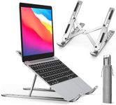 iVoler Laptop Stand, Adjustable Aluminum Laptop Computer Stand Tablet Stand,Ergonomic Foldable Portable Desktop Holder Compatible with MacBook Air Pro, Dell XPS, HP, Lenovo More 10-17" Laptops