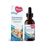 Allmom's Choice Polyvitamin Drops with Zinc, 1-3 Years, 9 Essential Vitamins (Vitamin A, B Complex, C, D3) and Mineral of Zinc, which are often lacking in a Children’s Diet. Great Taste in Easy-To-Take Liquid Form, 50-Day Supply