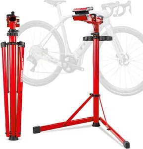 Keoslpy Upgraded Bike Repair Stand Max 176 lbs, Heavy Duty Bicycle Repair Stand, Portable Aluminum E Bike Stand Manintenance Workstand for Any Bike, Heavy E-Bike, Mountain Bike and Road Bike, Red