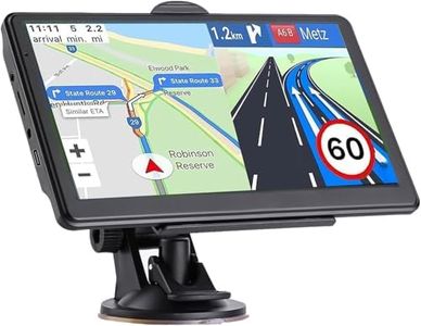 GPS Navigator 7 inch Touch Screen 256-16GB, GPS Navigation for Car Truck RV, 2025 Maps (Free Lifetime Updates), GPS Commercial Drivers Semi Trucker Navigation System, Spoken Turn-by-Turn Direction