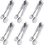 6PCS Mini Serving Tongs, 4Inch Rose