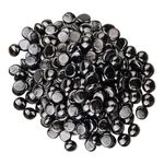 ARSUK Black Glass Pebbles Decorative, Stones Beads Rounded Gems Flat Marble, Vase Filler, Fire Artificial Crystal Gemstones for Aquarium, Mosaic Tiles Vases Craft, Garden Flowerpot (170-180pcs)