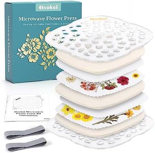 Etcokei Large Flower Press Kit for Adults & Kids, Microwave Flower Pressing Kit 9" x 9", Quickly Flowers Press for Plant DIY Arts, Resin Crafts, Scrapbooking, Nail Craft, Great Gift for Lovers