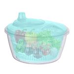 Virtcooy Vegetable Salad Spinner | Large Manual Lettuce Spinner and Fruit Washer with Secure Lid Lock and Rotating Handle