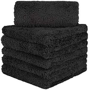 CARCAREZ Premium Microfiber Towels, Car Drying Wash Detailing Buffing Waxing Polishing Towel with Plush Edgeless Microfiber Cloth (black)