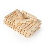 jijAcraft Wooden Pegs, Clothes Pegs for Washing Line Pack of 100, 7.2CM Strong Clothes Pegs Laundry Pegs for Arts and DIY Crafts, Outdoor, Indoor