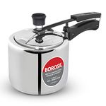 Borosil Presto Induction Base Stainless Steel Inner Lid Pressure Cooker, 3L