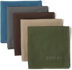 DRYKI Pocket-Sized Sweat Towels - The Original Sweat Absorbing Handkerchiefs - Quick-Dry Microfiber Sweat Rags for Face, Hands, & Body - Men & Women - Gym, Sports, and Work (Forest: 5 Pack)