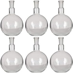 GSC International FFB1000-24-40-PK Flat-Bottom Flask, 24/40 Ground Glass Joint, 1000ml, Pack of 6