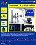 GoColor Inkjet Medical Blue Film for X Ray imaging/Waterproof Film/SIZE: 203mm x 254mm (8 inch X 10 inch) X 100 Sheet Pack of 280 GSM / 210 Micron