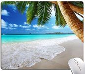 Beach Mouse Pad, Coconut Trees Design Mouse Pad, Nature Mousepads, Custom Gaming Mouse Pads Non-Slip Rubber MousePads for Computers Laptop Office