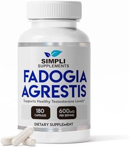 Simpli Supplements Fadogia Agrestis 600mg for Natural Testosterone Support | Promotes Muscle Growth, Energy, Drive, Stamina, and Mood | Non-GMO, Vegan, Gluten-Free | 180 Capsules