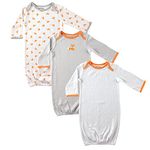 Luvable Friends Baby Girls' 33013_Fox_0-6M Nightgown, 0-6 Months (Pack of 3)